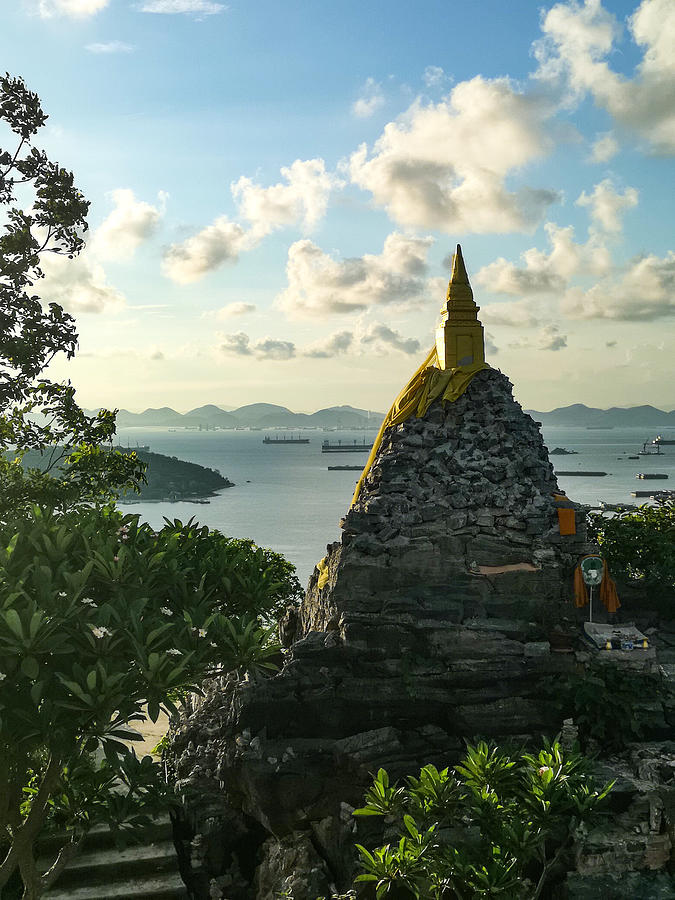 Buddha footprint view point at Sichang island is located in the middle of the Gulf of Thailand. #1 Photograph by Kampee Patisena