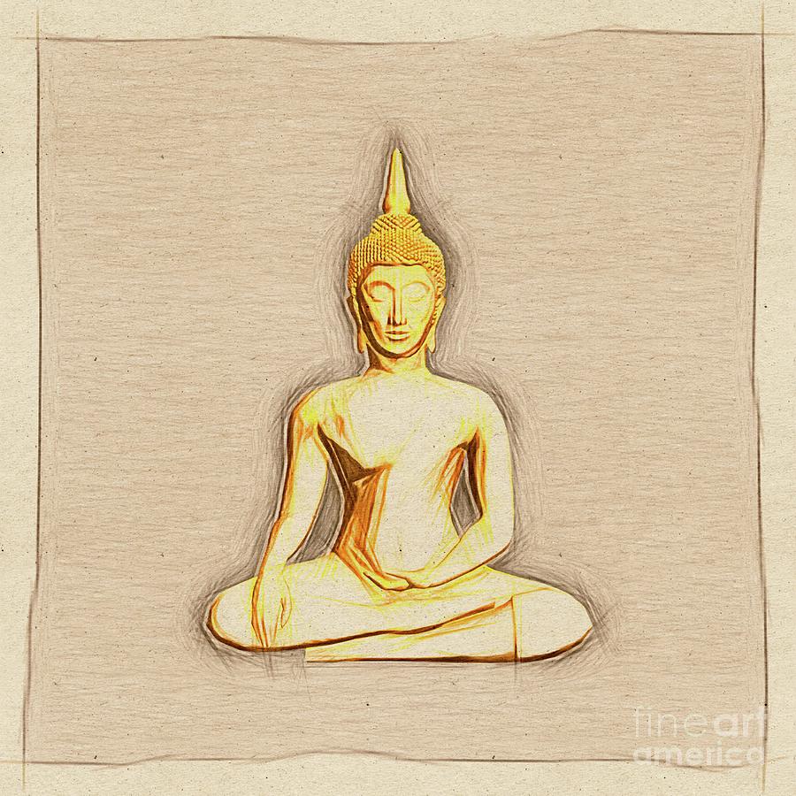 Buddha Serene #1 Digital Art by Esoterica Art Agency