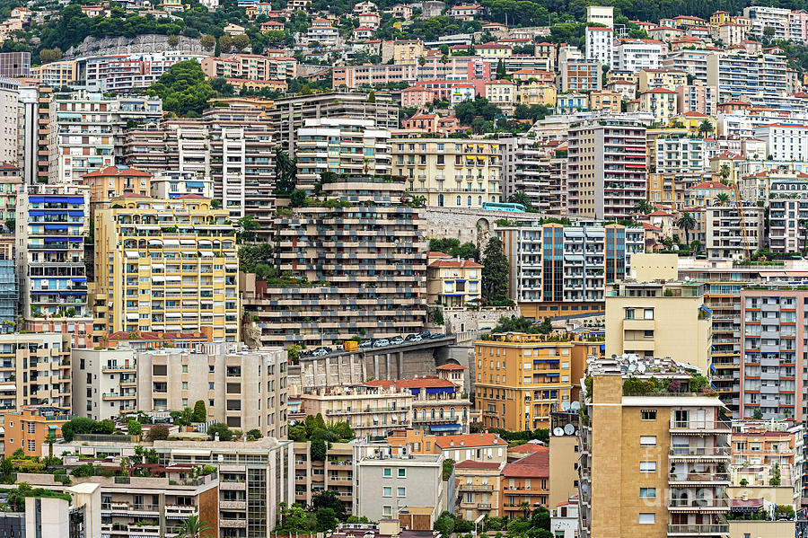 Buildings on the hill in Monte Carlo. #1 Photograph by Marek Poplawski