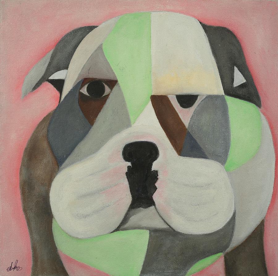 Bulldog Painting by Diane Holland  SF Intl Art
