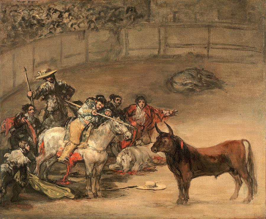 Animal Painting - Bullfight, Suerte de Varas #1 by Francisco de Goya