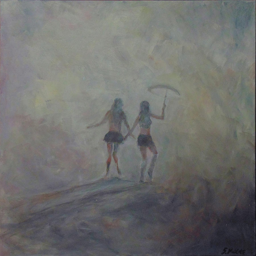Burning Girls #1 Painting by Susan Moore