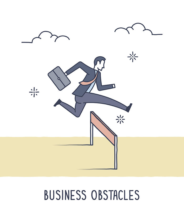 Business Obstacles #1 Drawing by Ilyast