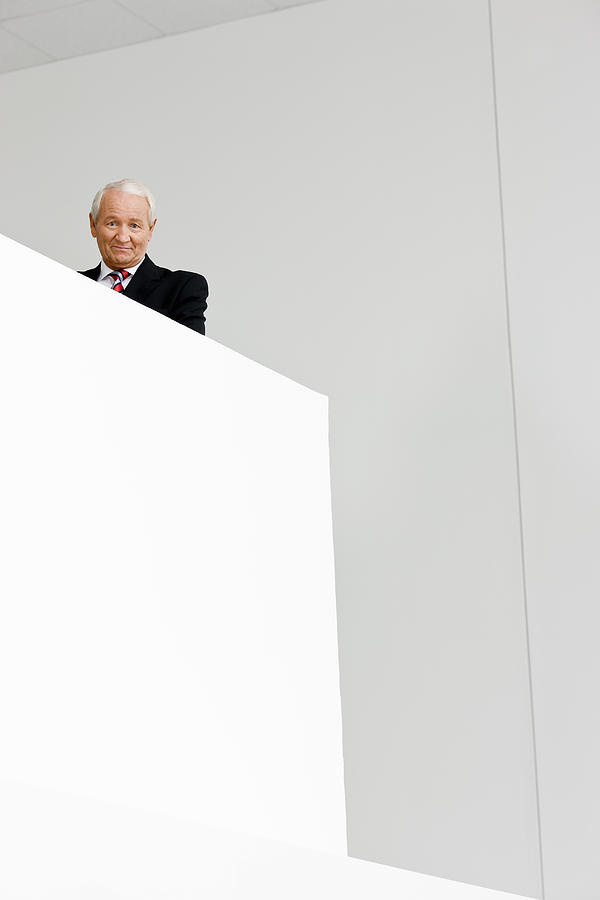 Businessman On Staircase #1 Photograph by Nils Hendrik Mueller