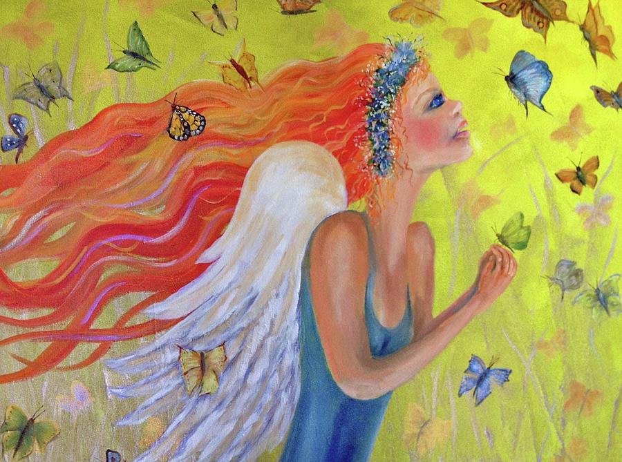 Butterflies are Free Painting by Barbara Landry