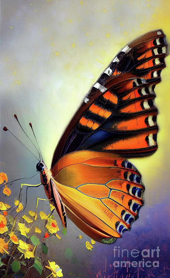 Butterfly  art  #1 Digital Art by Elaine Manley