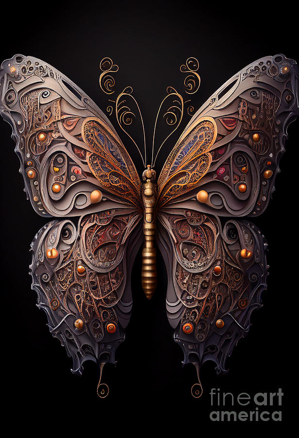 Butterfly #1 Mixed Media by Binka Kirova