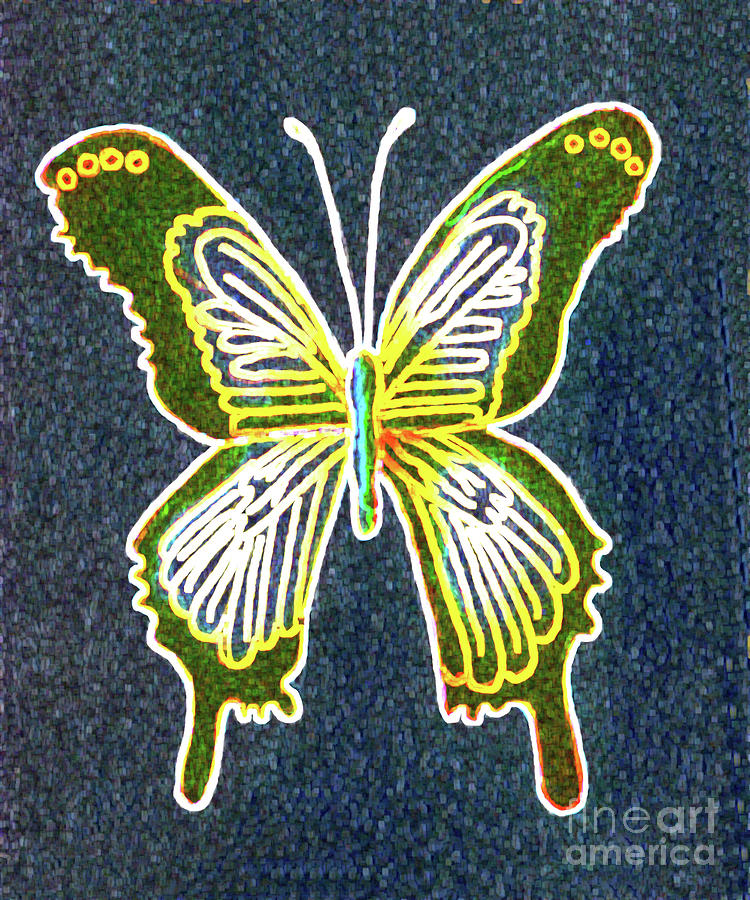 Neon Butterfly Painting by Norma Appleton