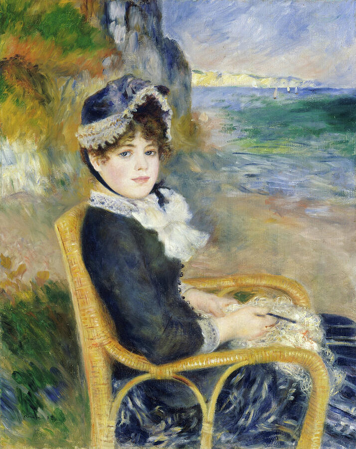 By the Seashore, from 1883 Painting by Auguste Renoir