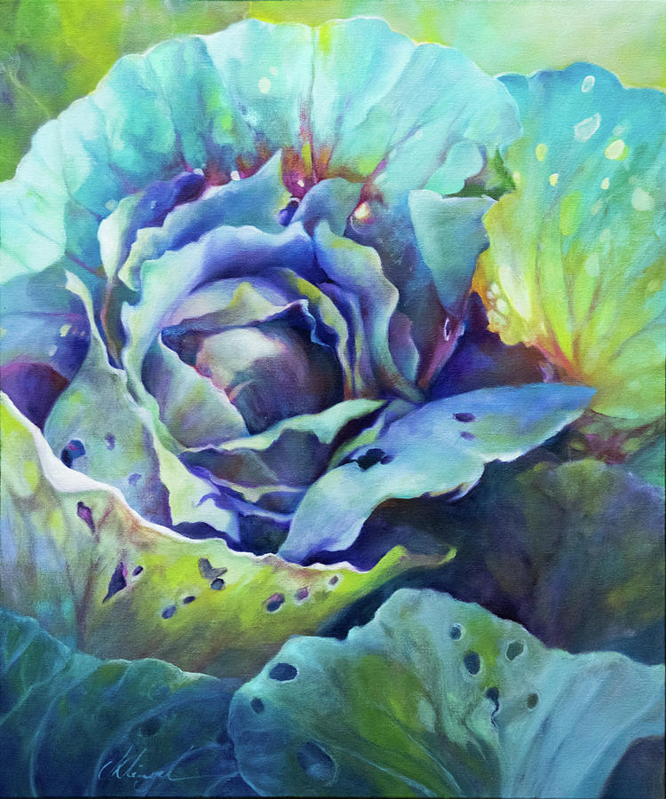 Cabbage Story 3 Painting by Carol Klingel