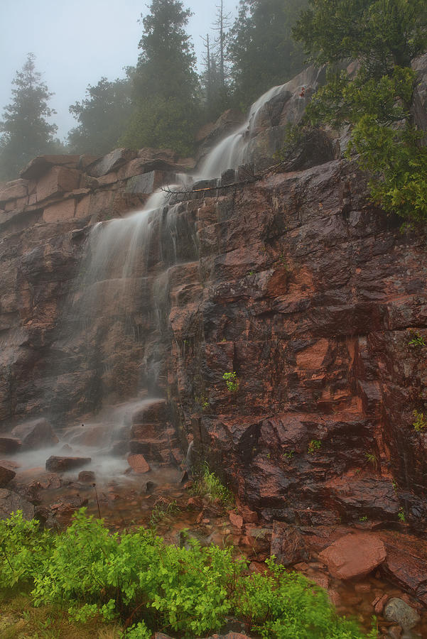 Cadillac Mountain Waterfall #2 Photograph by Stephen Vecchiotti
