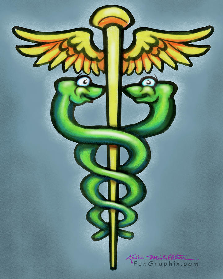 Asclepius Digital Art by Kevin Middleton