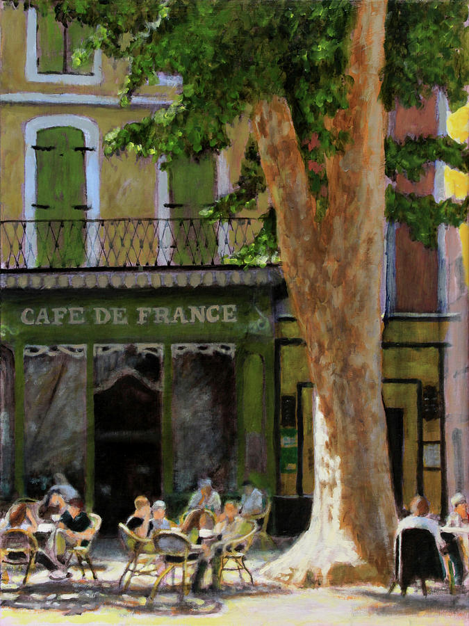 Cafe De France #2 Painting by David Zimmerman