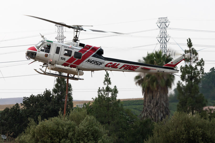 CAL FIRE Bell  UH-1H Iroquois N495DF #2 Photograph by Rick Pisio