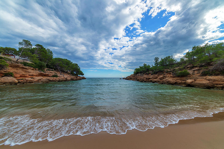 Color Photograph - Calafat Beach In Tarragona by Vicen Photography Color Photograph - Calafat Beach In Tarragona by Vicen Photography