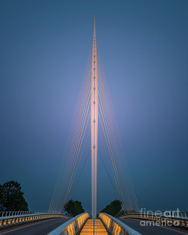 Calatrava Harp Bridge, Netherlands #1 Photograph by Henk Meijer Photography