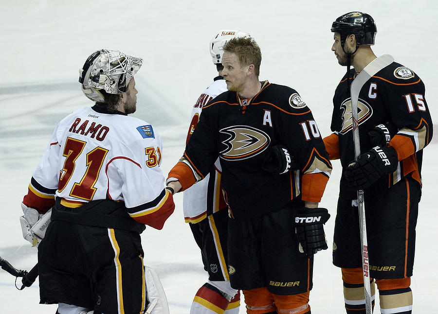 Calgary Flames v Anaheim Ducks - Game Five #1 Photograph by Kevork Djansezian