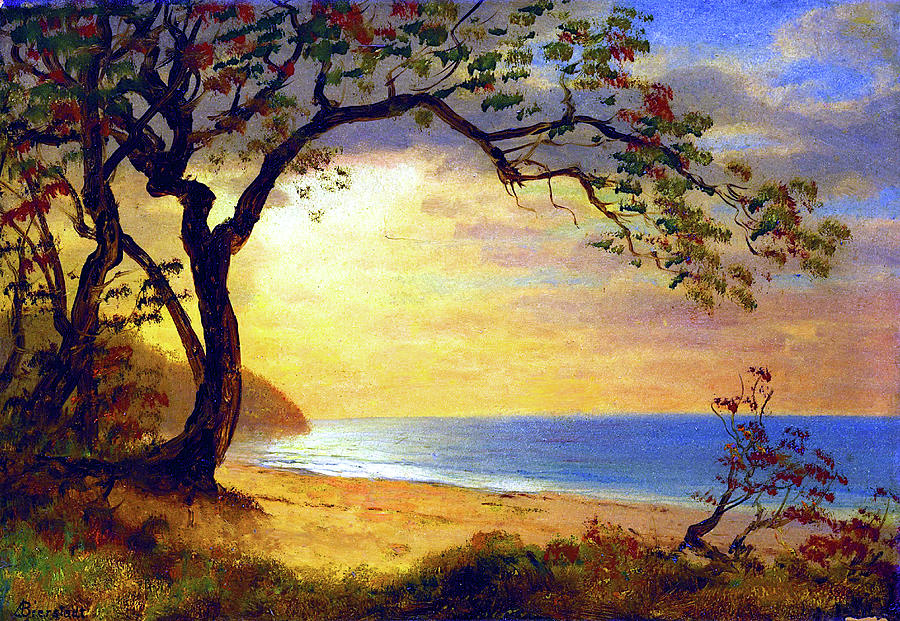Albert Bierstadt  Painting - California Coast #1 by Jon Baran
