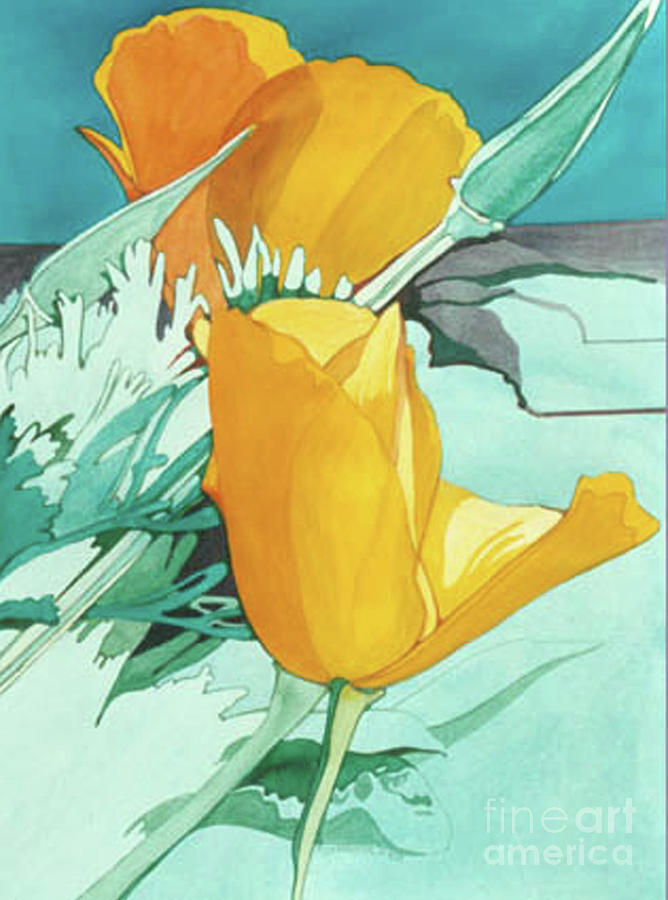 California Poppies #1 Painting by Edie Schneider