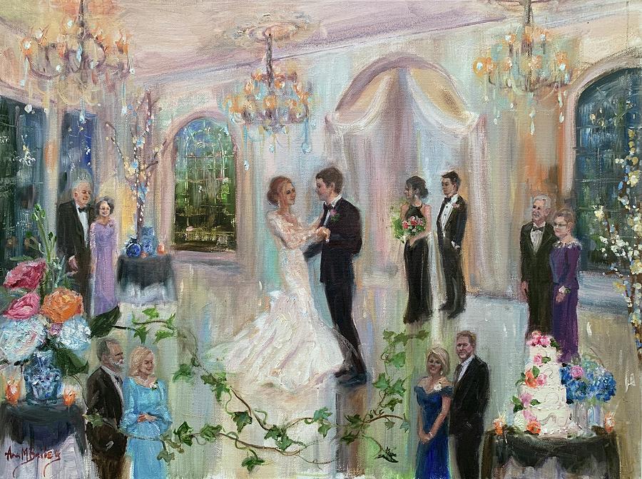 Callie and Carson First Dance #1 Painting by Ann Bailey
