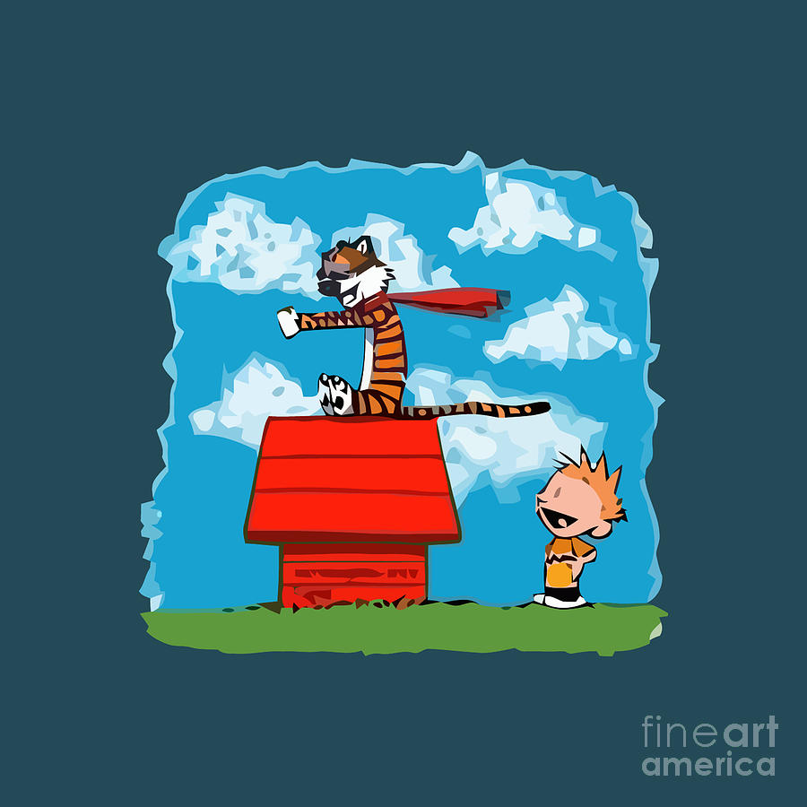 Calvin and hobbes Drawing by Denise M Street - Fine Art America