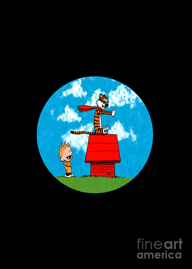 Calvin And Hobbes Starry Night Digital Art By Jannocko Zero Fine Art America 