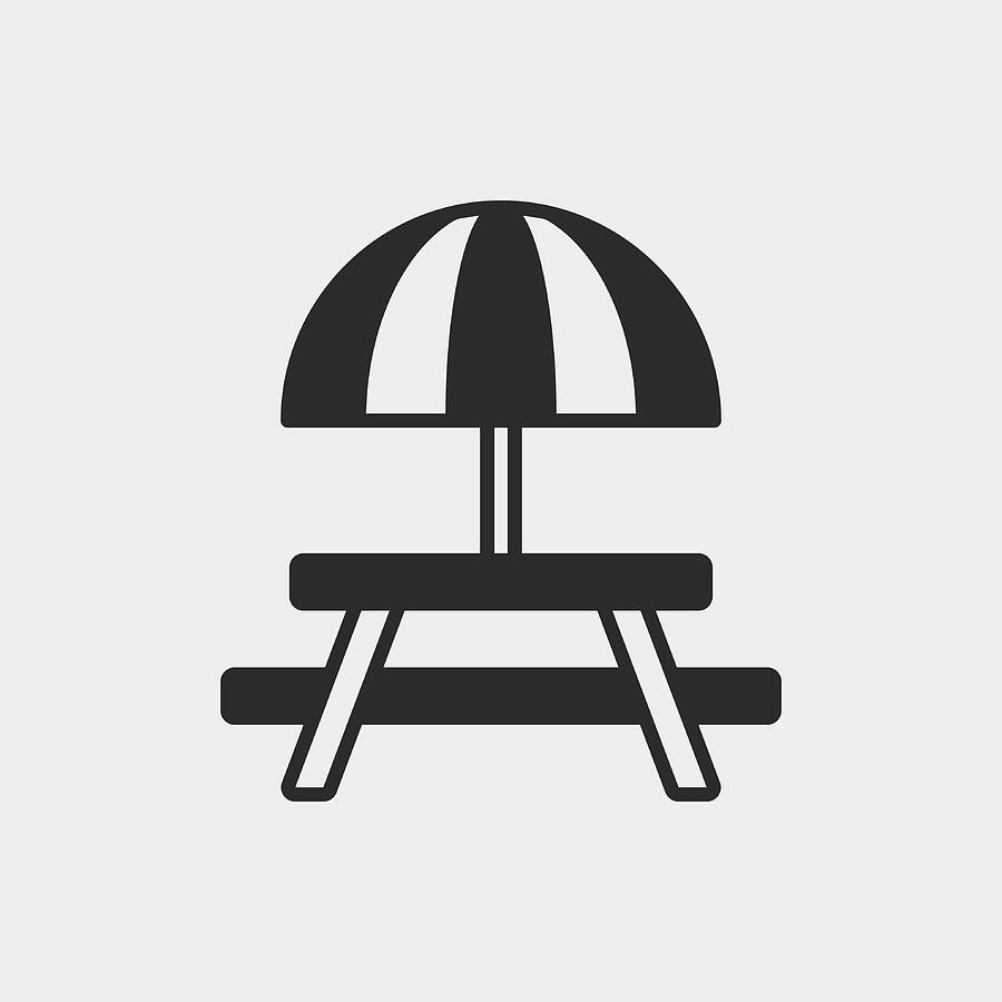Camping Tables icon #1 Drawing by Vectorchef