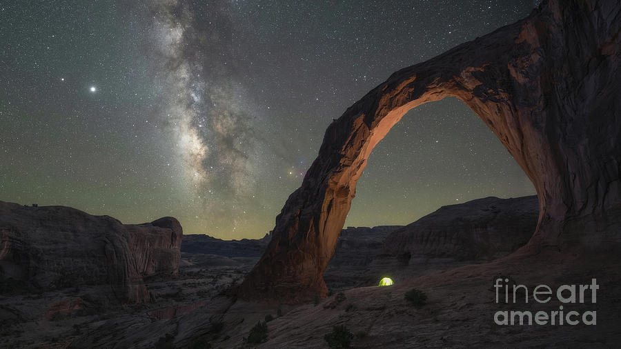 Camping Under Corona Arch #1 Photograph by Michael Ver Sprill