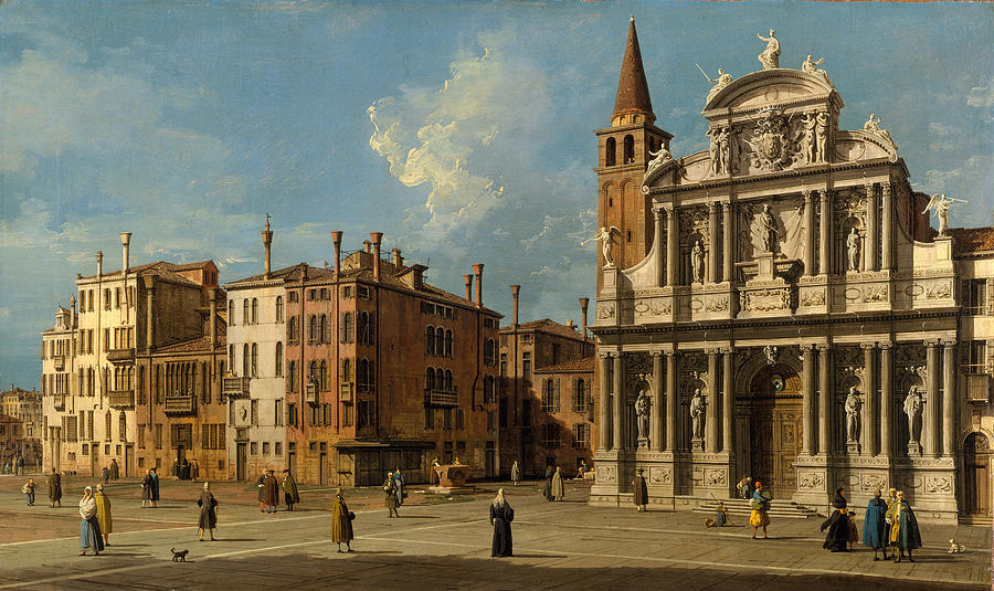 Campo Santa Maria Zobenigo, Venice #1 Painting by Canaletto