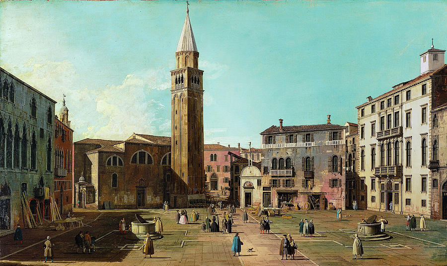 Campo SantAngelo, Venice #2 Painting by Canaletto