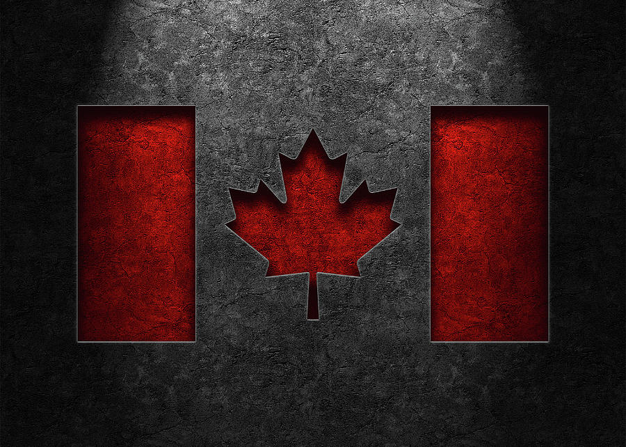 Canadian Flag Stone Texture Repost #1 Digital Art by Brian Carson