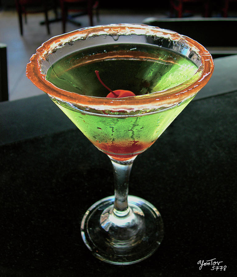 Candy Apple Martini #1 Painting by Yom Tov Blumenthal