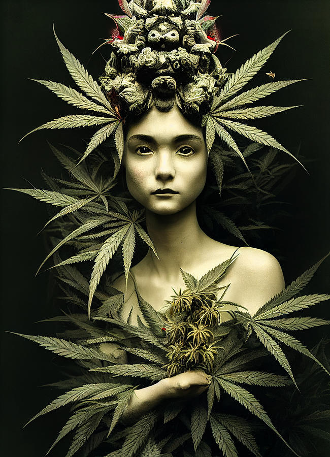 Cannabis Goddess #2 Digital Art by Sasai Arts - Fine Art America