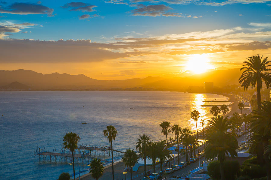 Cannes at sunset. France #1 Photograph by IR_Stone