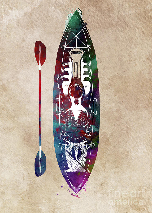 Canoeing Sport Art #canoeing #1 Digital Art by Justyna Jaszke JBJart