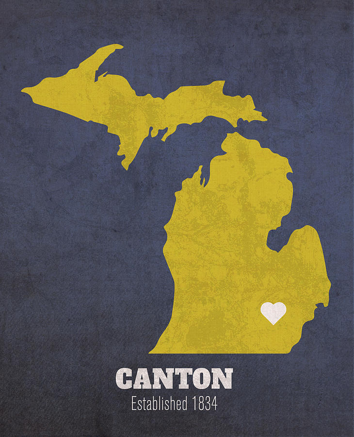 Canton Michigan City Map Founded 1834 Michigan State University Color   1 Canton Michigan City Map Founded 1834 Michigan State University Color Palette Design Turnpike 