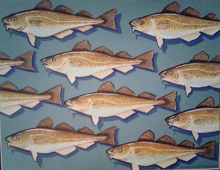 Cape Cod Cod Fish Painting by James RODERICK
