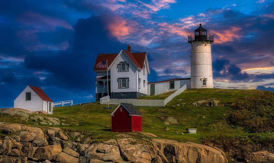 Cape Neddick Lighthouse Sunset #1 Photograph by Mountain Dreams - Pixels