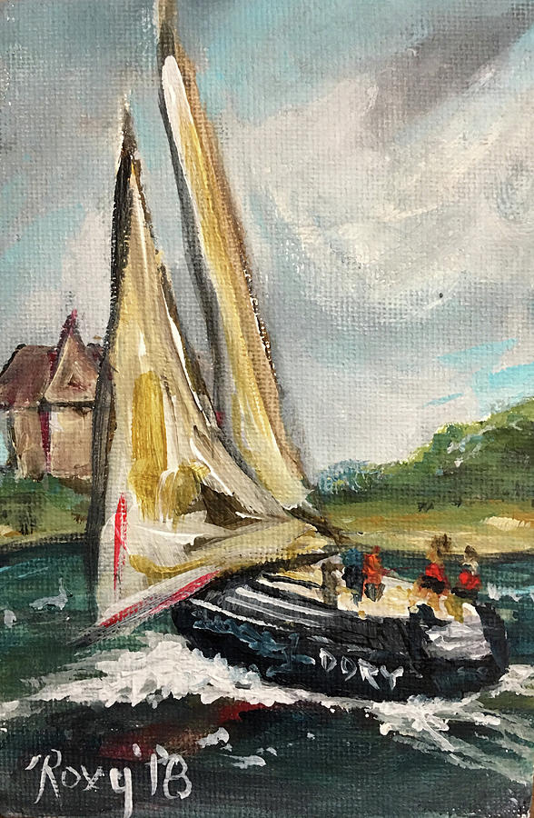 Cape Sailing #1 Painting by Roxy Rich