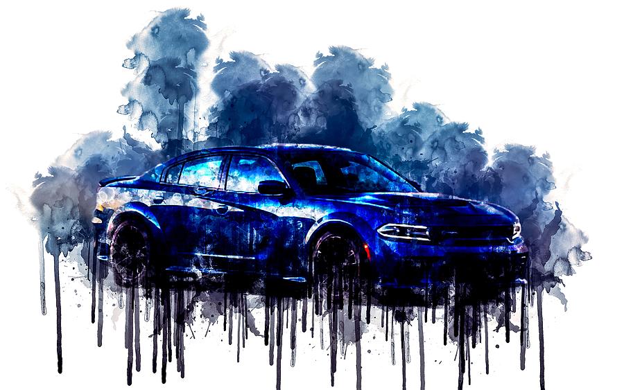 Car 2020 Dodge Charger SRT Hellcat Widebody Digital Art by Bechtelar ...