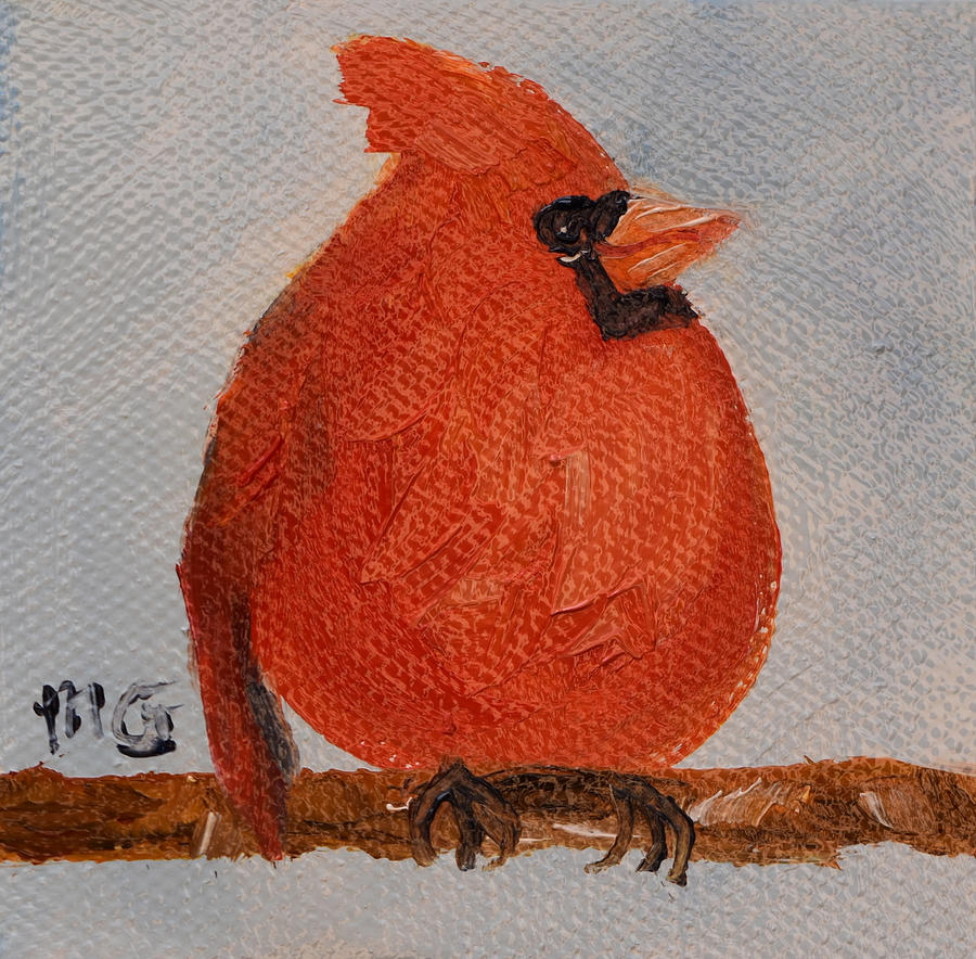 Cardinal  #1 Painting by Mary Gwyn Bowen