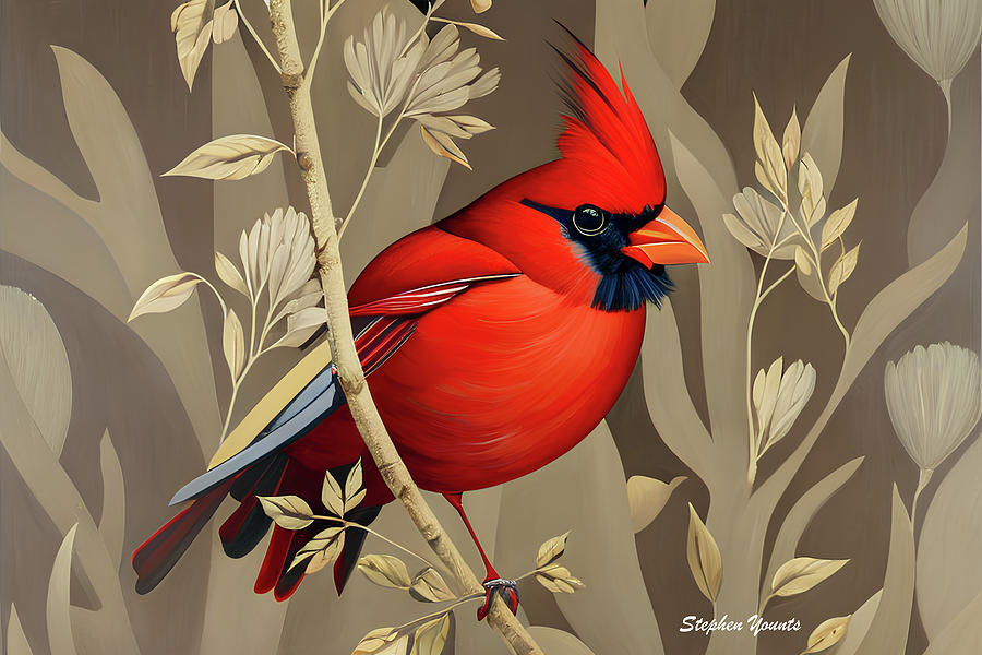 Cardinal #1 Digital Art by Stephen Younts