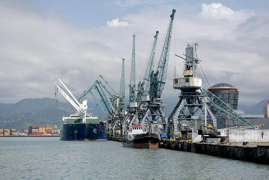 Cargo shipping Harbor of Batumi in Georgia #1 Photograph by Feifei Cui-Paoluzzo