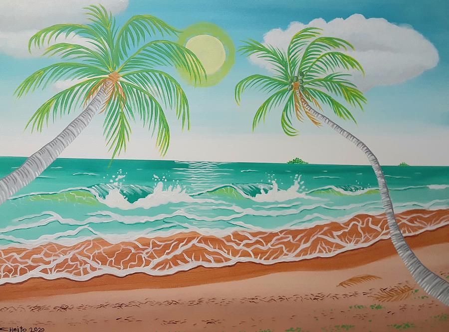 Caribbean Beach Painting By Jose Guerrido Jr - Fine Art America