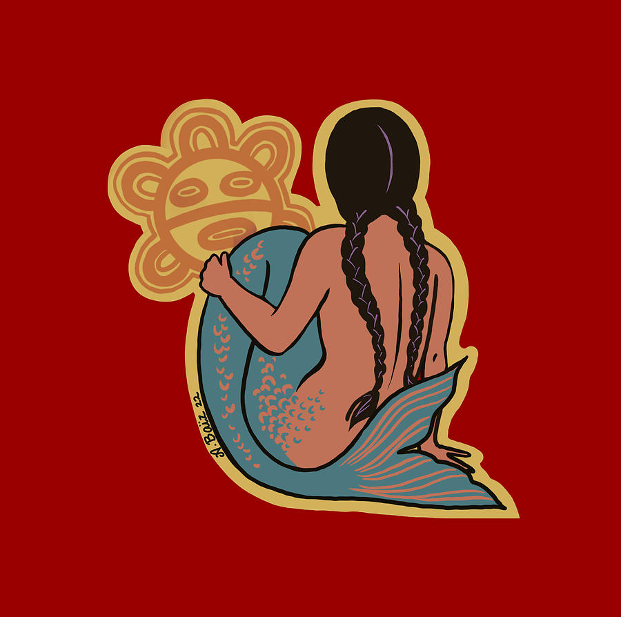 Mermaid Digital Art - Caribbean mermaid #1 by Alejandra Baiz