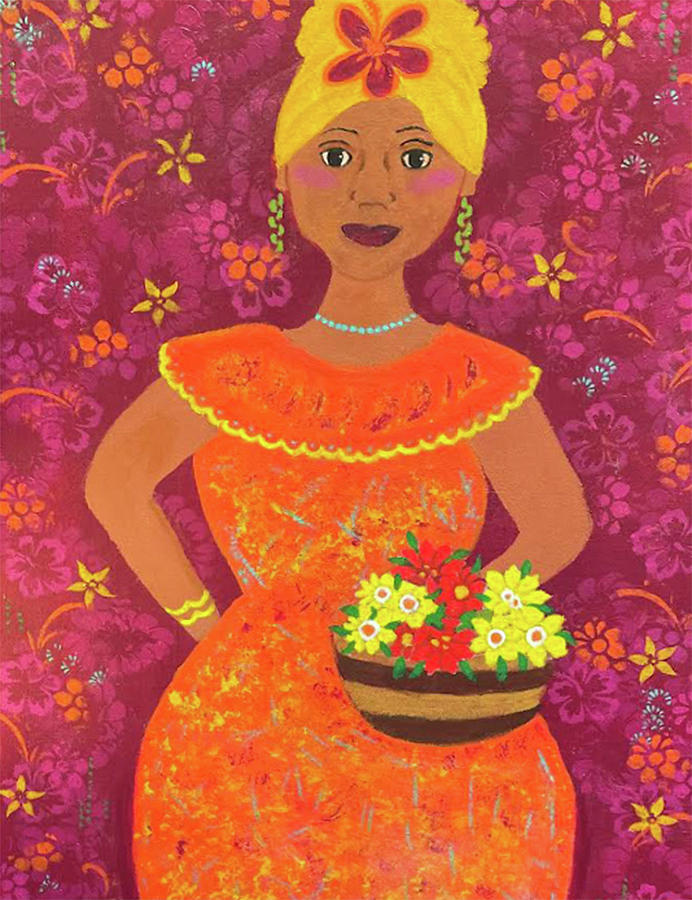 Caribbean Woman #1 Painting by Sue Gurland