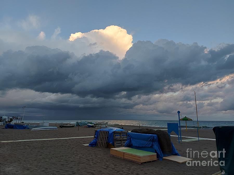Carihuela Beach before the storm #1 Photograph by Chani Demuijlder