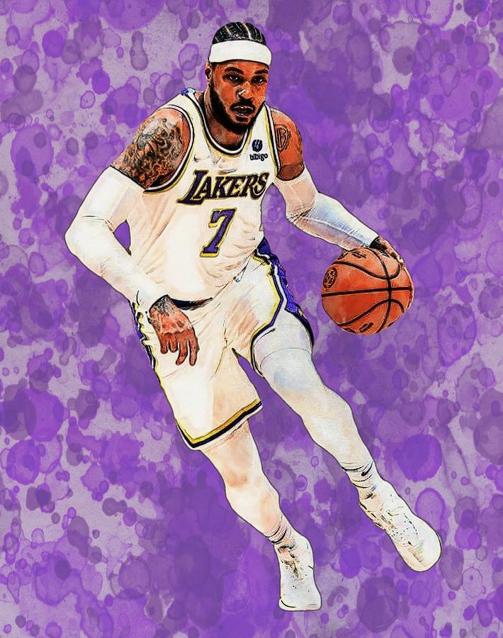 Carmelo Anthony Los Angeles Lakers  #1 Digital Art by Bob Smerecki