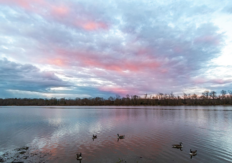 Carnegie Lake Sunset #1 Photograph by Steven Richman