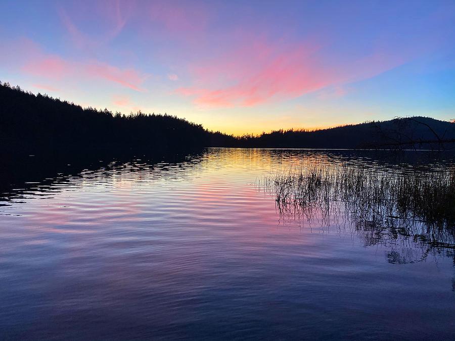 Cascade Lake Sunset Photograph by Jerry Abbott